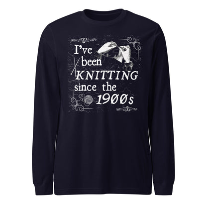 Knitting Since the 1900s Long Sleeve Tee Navy / XS