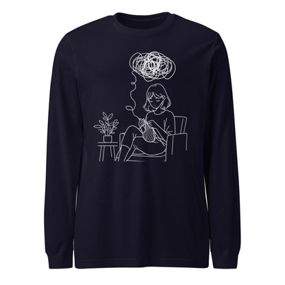 Mental Health Long Sleeve Tee Navy / XS