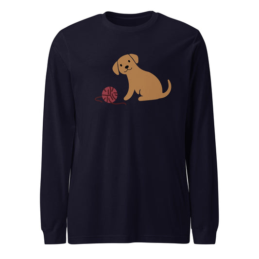 Puppy & Yarn Long Sleeve Tee Navy / XS