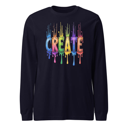 Rainbow Create Long Sleeve Tee Navy / XS