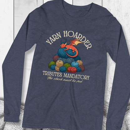 Yarn Hoarder Long Sleeve Tee Navy / XS