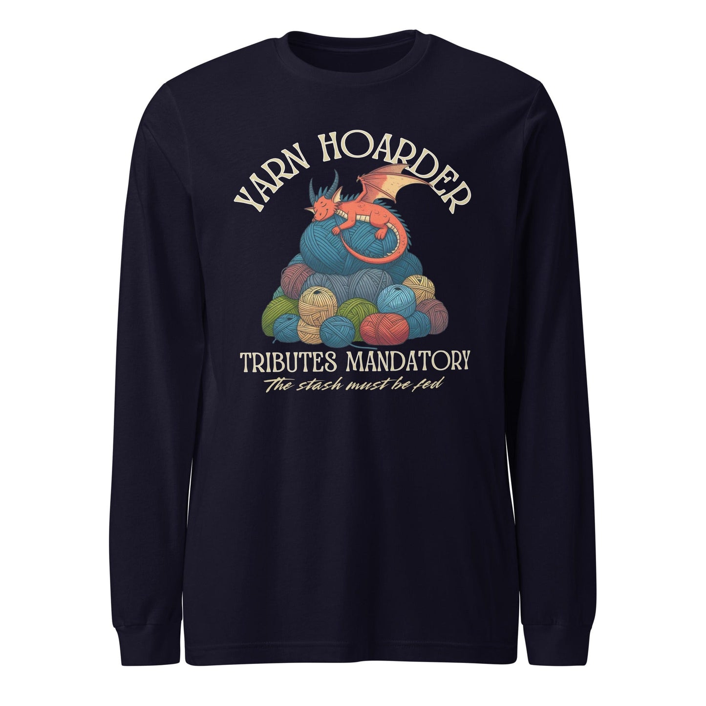 Yarn Hoarder Long Sleeve Tee Navy / XS