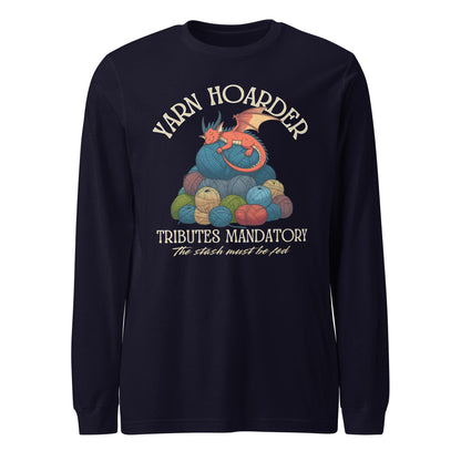 Yarn Hoarder Long Sleeve Tee Navy / XS