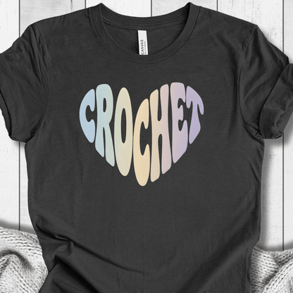 Pastel Crochet Heart T-Shirt