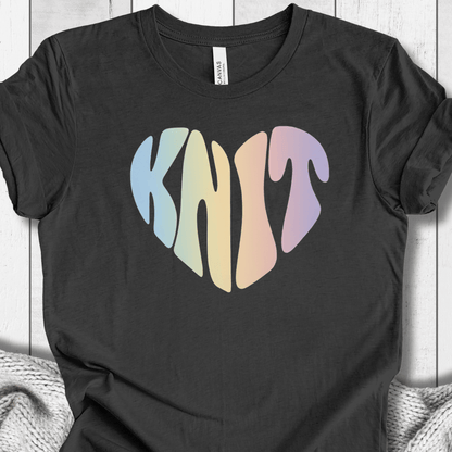 Pastel Knit Heart T-Shirt
