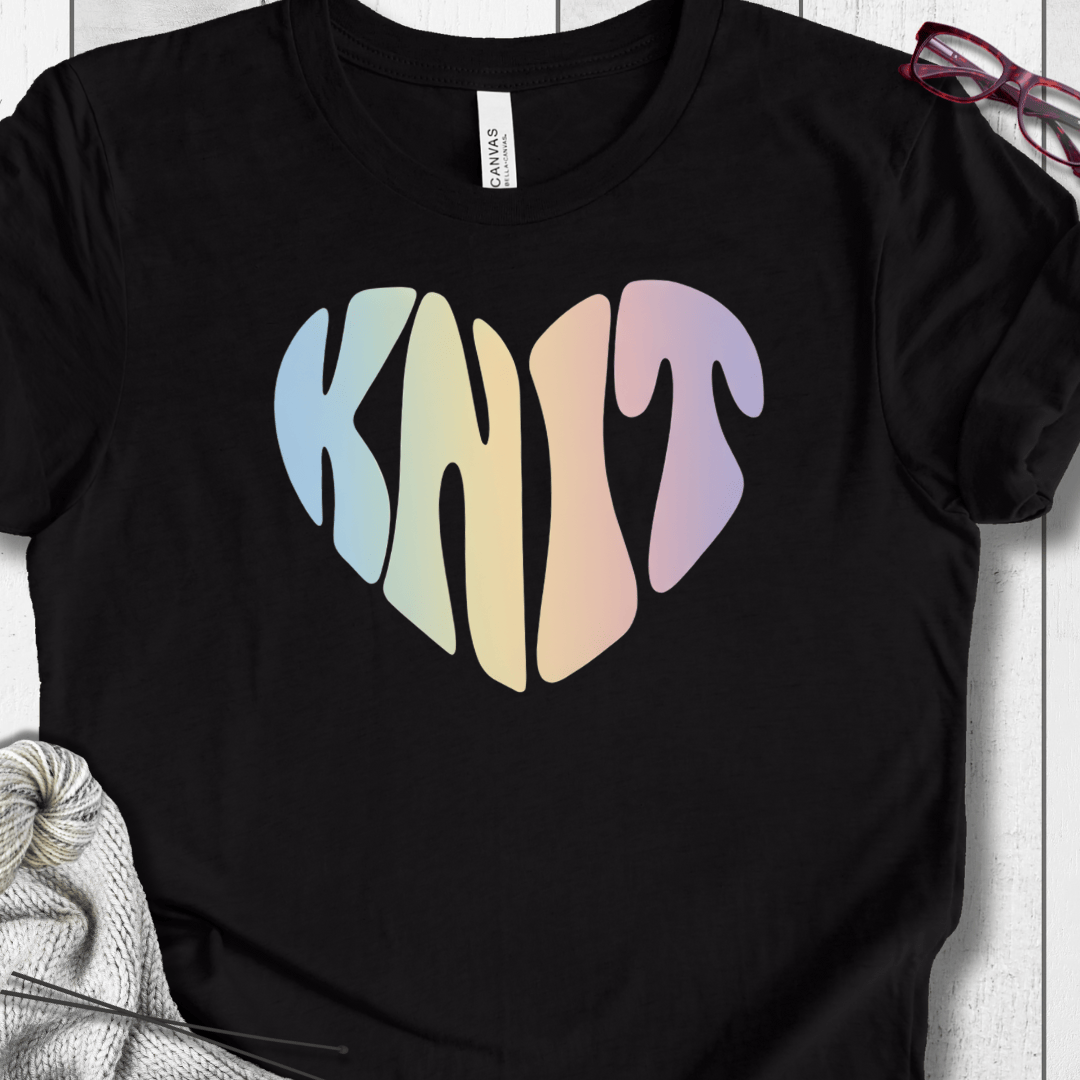 Pastel Knit Heart T-Shirt
