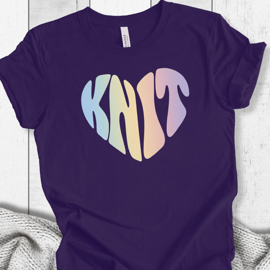 Pastel Knit Heart T-Shirt