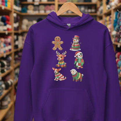 Christmas Knit Hoodie Purple / S