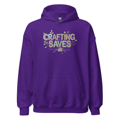 Crafting Saves Hoodie Purple / S