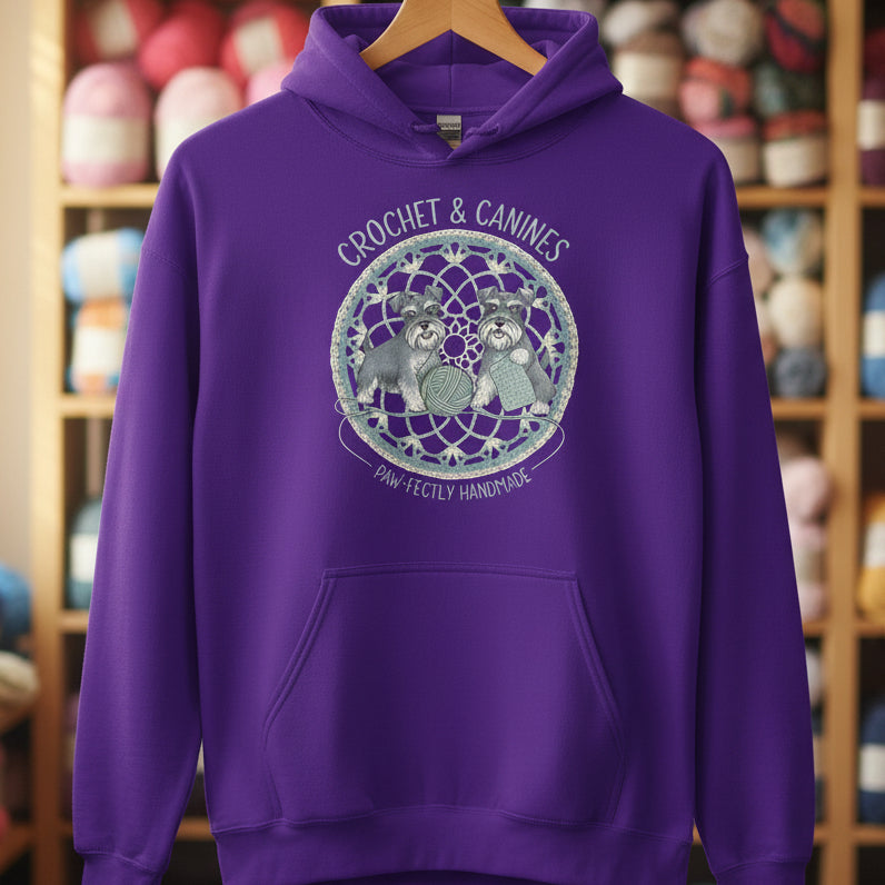 Crochet & Canines Hoodie Purple / S