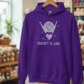 Crochet Is Love Hoodie Purple / S