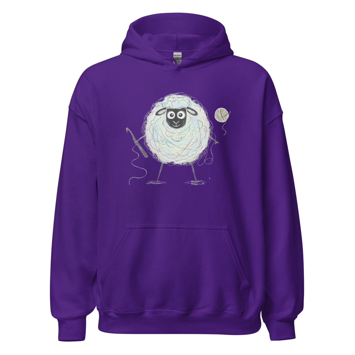Crochet Sheepet Hoodie Purple / S