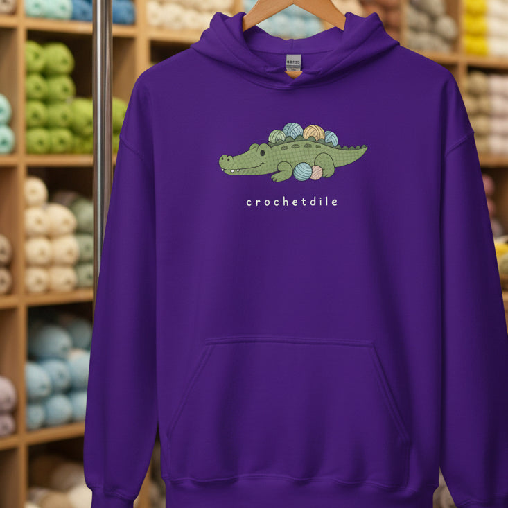 Crochetdile Hoodie Purple / S