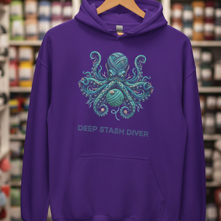 Deep Stash Diver Hoodie Purple / S