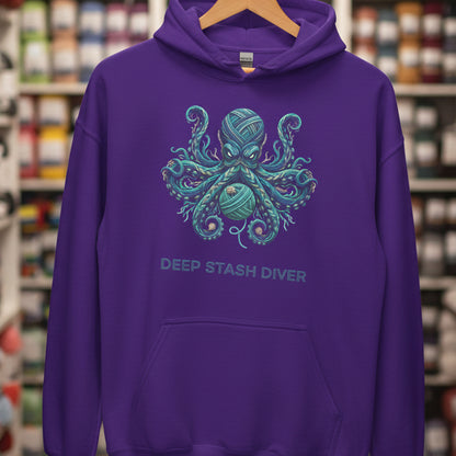 Deep Stash Diver Hoodie Purple / S