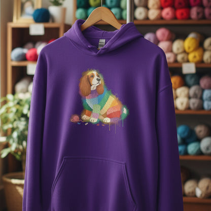 Dog Dye Splash Hoodie Purple / S
