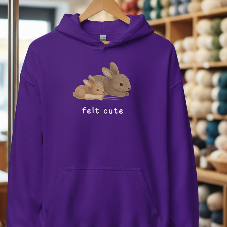 Felt Cute Hoodie Purple / S