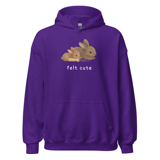 Felt Cute Hoodie Purple / S