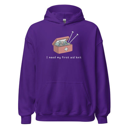 First Aid Knit Hoodie Purple / S