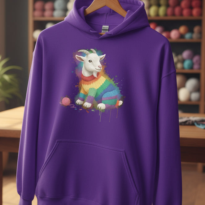 Goat Dye Splash Hoodie Purple / S