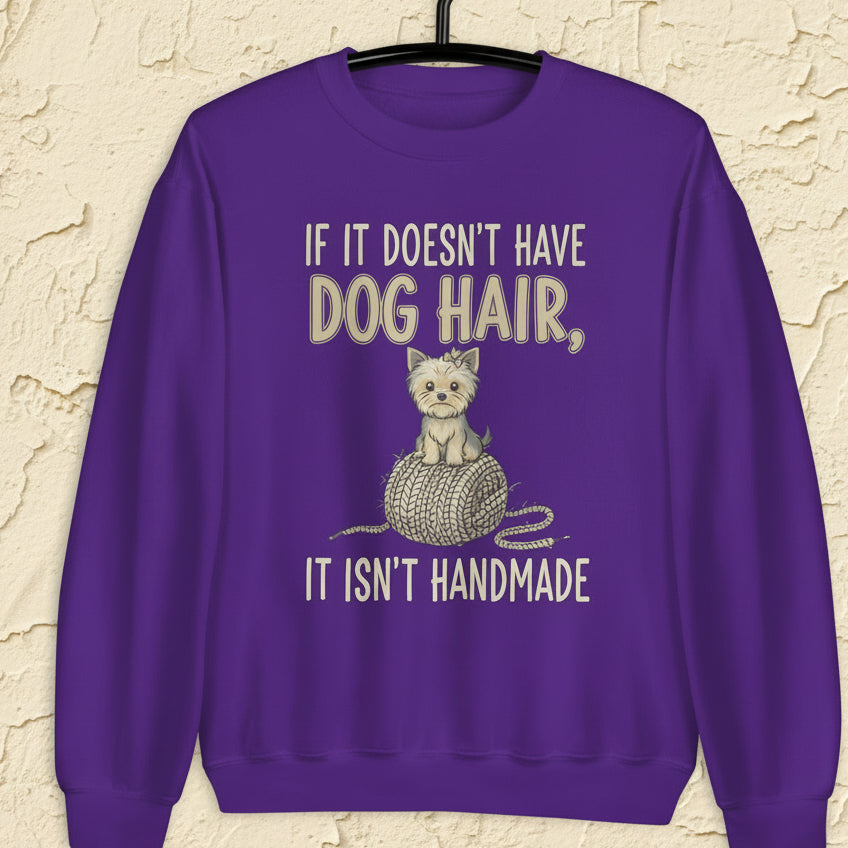 Handmade = Dog Hair Sweatshirt Purple / S