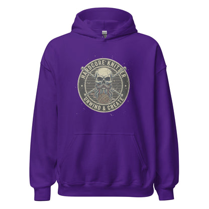 Hardcore Knitter Hoodie Purple / S