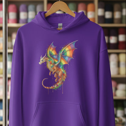 Hover Dragon Dye Splash Hoodie Purple / S