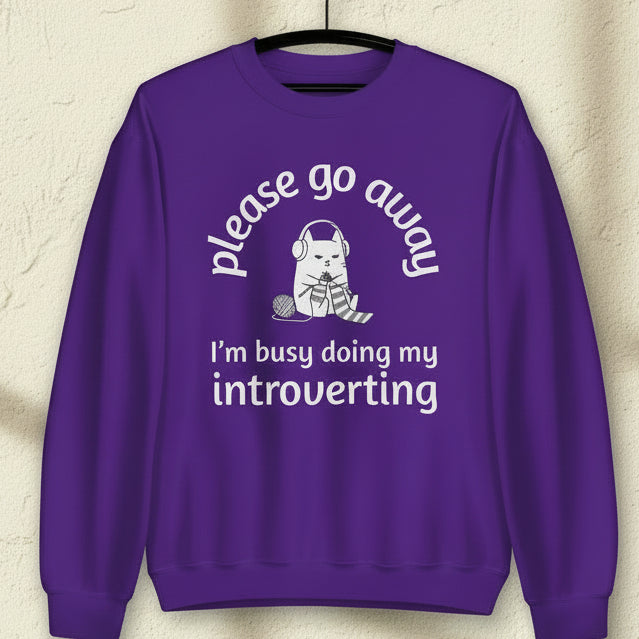 Introverting Sweatshirt Purple / S