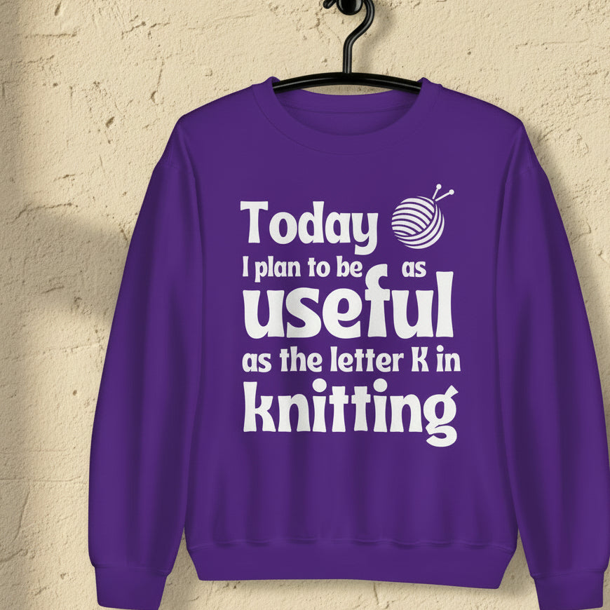 K in Knitting Sweatshirt Purple / S