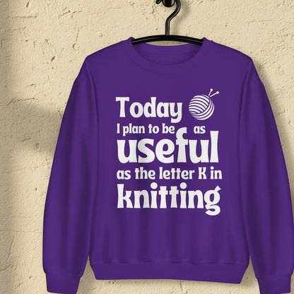K in Knitting Sweatshirt Purple / S
