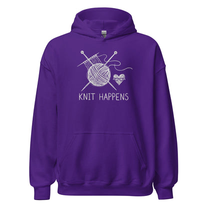 Knit Happens Sketch Hoodie Purple / S