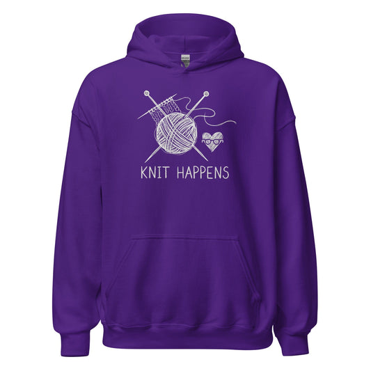 Knit Happens Sketch Hoodie Purple / S