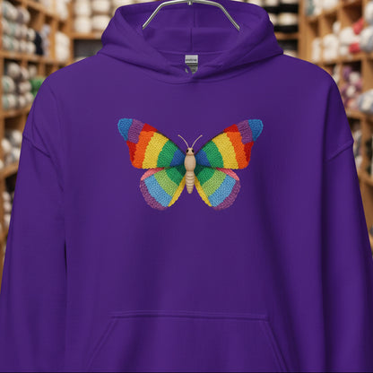 Knitted Butterfly Hoodie Purple / S
