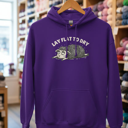 Lay Flat to Dry Sheep Hoodie Purple / S