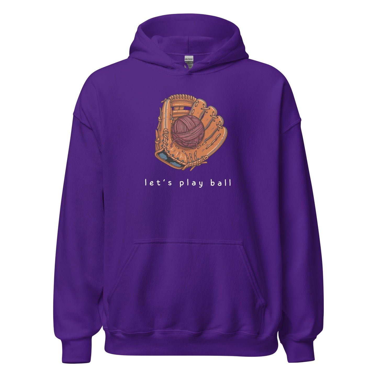 Lets Play Ball Hoodie Purple / S