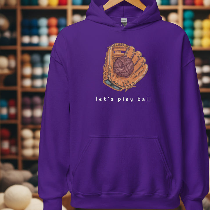 Lets Play Ball Hoodie Purple / S