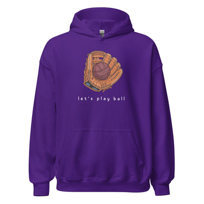 Lets Play Ball Hoodie Purple / S
