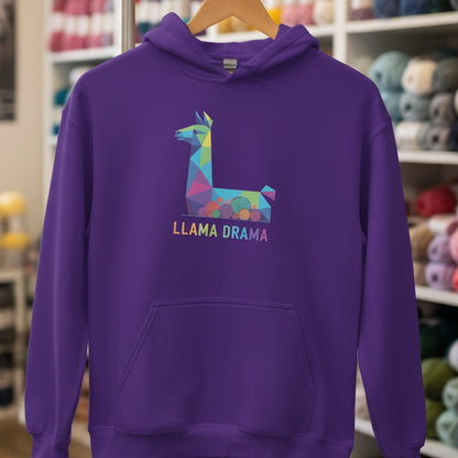 Llama Drama Hoodie Purple / S