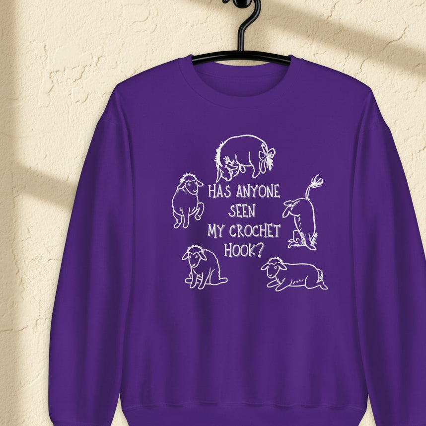 Lost Crochet Hook Sweatshirt Purple / S