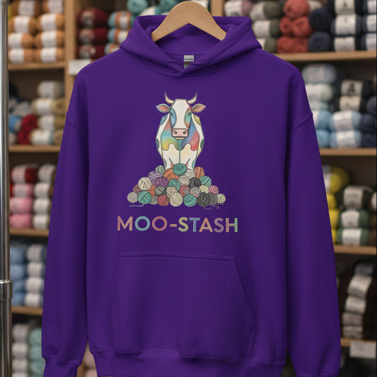 Moo Stash Hoodie Purple / S