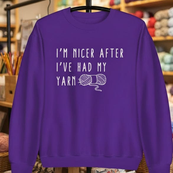 Nice After Yarn Sweatshirt Purple / S