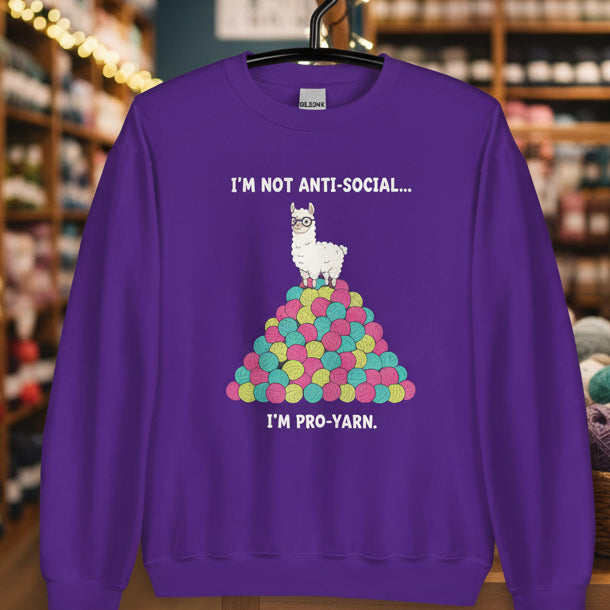 Pro Yarn Sweatshirt Purple / S