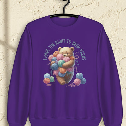 Right to Bear Yarns Sweatshirt Purple / S