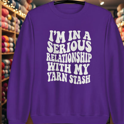 Serious Relationship Sweatshirt Purple / S
