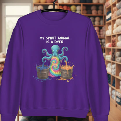 Spirit Animal Is A Dyer Sweatshirt Purple / S
