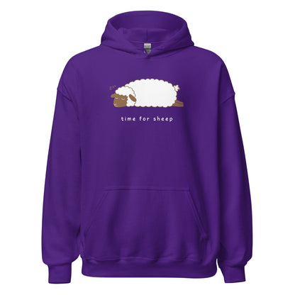Time for Sheep Hoodie Purple / S