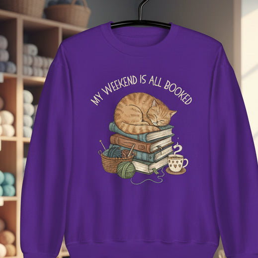 Weekend Booked Sweatshirt Purple / S