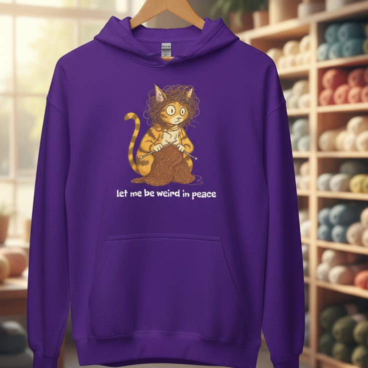 Weird in Peace Hoodie Purple / S