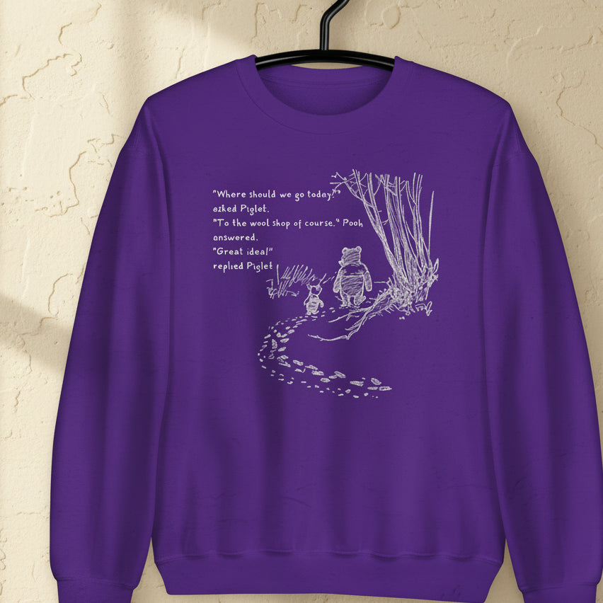 Where Shall We Go Sweatshirt Purple / S