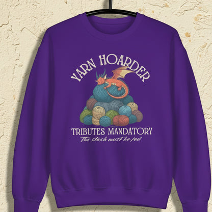 Yarn Hoarder Sweatshirt Purple / S